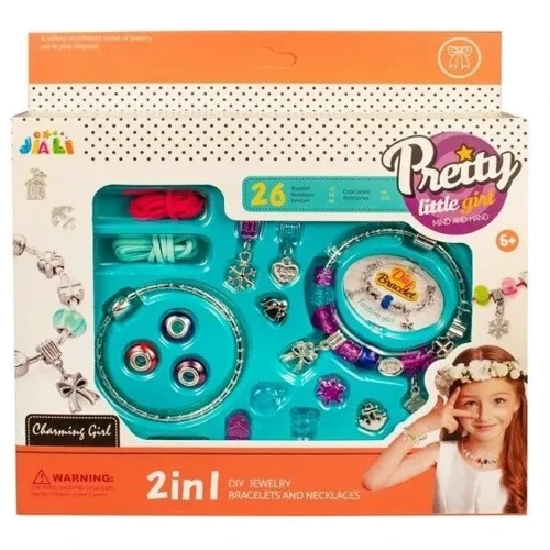 Ігровий набір для створення прикрас для дівчаток QUNXING Браслет шарм та підвіска (868-76)