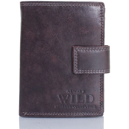 Мужской кошелек Always Wild темно-коричневый (DNKD1072L-MCR-black): Пол Мужской