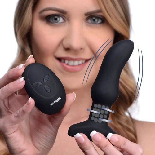 Анальная пробка с вибрацией Rimmers Slim M Rimming Plug (черный)