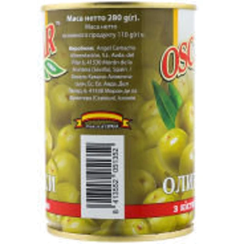 Оливки с косточкой Oscar 280 г (8413552051352): Вес нетто 280 г