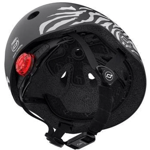 Детский защитный шлем Scoot&Ride зебра с фонариком (SR-181206-ZEBRA): Пол унисекс