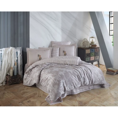 Комплект постільної білизни HOBBY Exclusive Sateen Eliza сатин євро бежевий (167988)