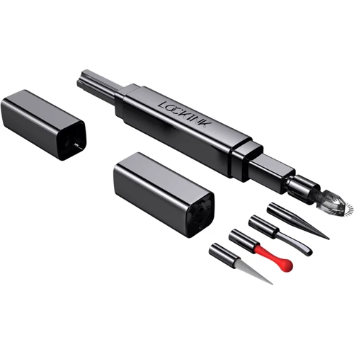 Эксклюзивный тиклер LOCKINK 5-head Flirting Tickler - Grey с пятью насадками: Производитель LOCKINK