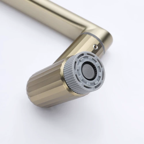 Смеситель для раковины Lefton 360° Rotatable Single-Hole Bathroom Faucet-BF2208 Brushed Gold: Тип излива Многонаправленный