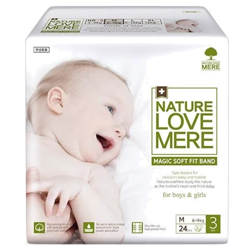 Підгузки дитячі Nature Love Mere MAGIC SOFT FIT BAND, розмір M