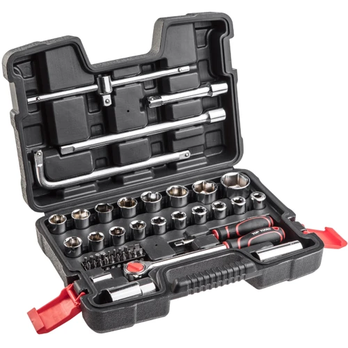Набор торцевых головок с трещоткой Top Tools (38D550)
