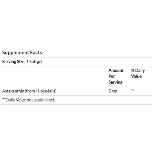 Solgar Natural Astaxanthin Солгар Астаксантин 5 mg, 60 гелевих капсул