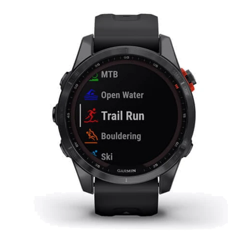 Смарт-часы Garmin Fenix 7S Solar Slate Gray with Black Band (010-02539-13): Сенсорный экран есть