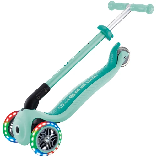 Самокат GLOBBER серии PRIMO FOLDABLE LIGHTS, мятный, 3 колеса с подсветкой 50 кг 3+ (432-206-3) фото 10