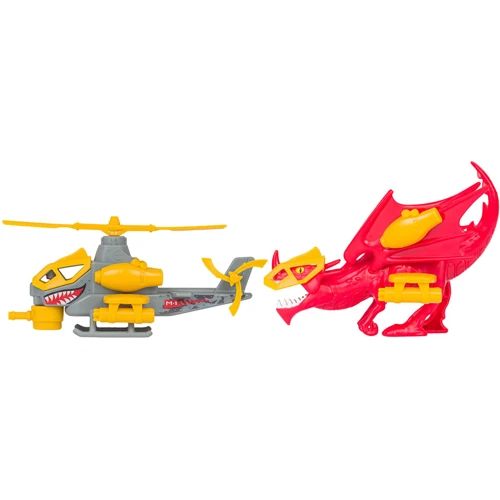 Игровой набор Road Rippers Snap'n Play Monster Attack - Red dragon vs Grey chopper (20301)
