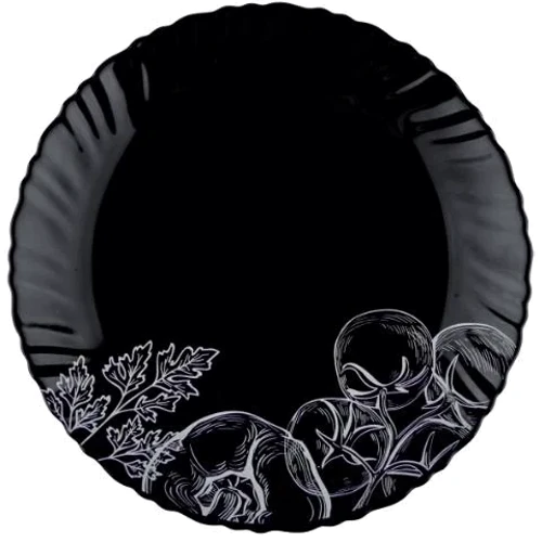 Тарелка Vittora Овощной этюд Black Wave обеденная 22 см (V-220Bvs): Тип Тарелка