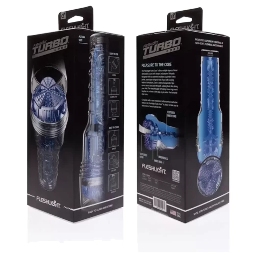 Мастурбатор Fleshlight Turbo Core Blue Ice, оральный секс (глубокое горло)
