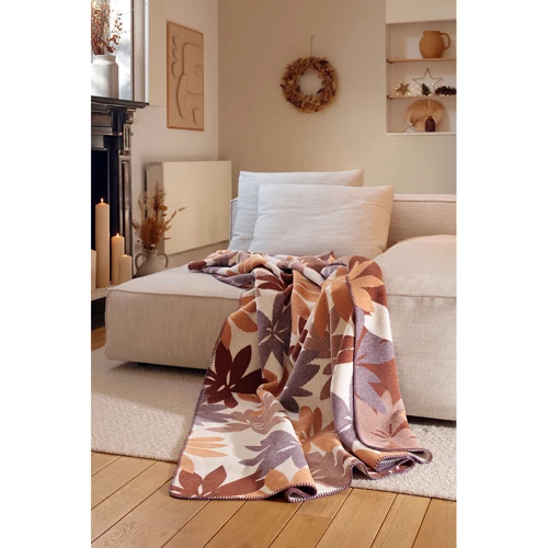 Плед Billerbeck Wohndecke Plumeria wine 150х200 см (786951)