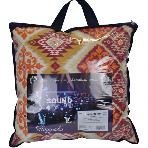 Подушка SoundSleep Hugge bordo декоративна 50х50 см бордова (93467087): Розмір, см 50x50