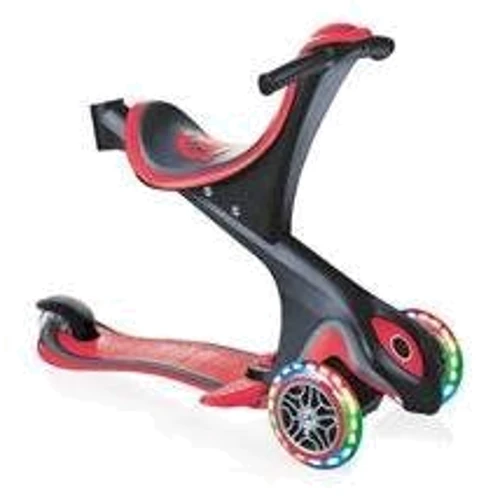 Самокат GLOBBER серії GO UP COMFORT LIGHTS 5в1 червоний, колеса з підсвічуванням, 20 / 50кг (459-102-2): Тип гальма ножний