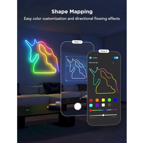 Стрічка світлодіодна розумна Govee H61D3 Neon Rope Light 2, 5м, RGBIC, WI-FI/Bluetooth, білий (H61D5301)