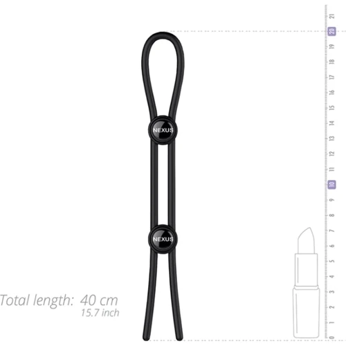 Эрекционное кольцо Nexus FORGE Double Adjustable Lasso Black
