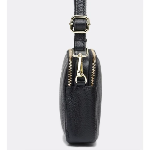 Жіноча сумка крос боді Borsa Leather чорна (K11906-black): Країна виробник Тайвань