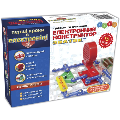 

Знаток Первые шаги в электронике (15 схем, набор В) (REW-K061)
