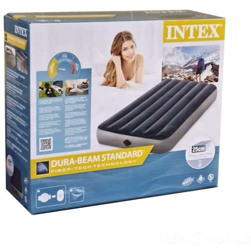 Надувной диван Intex Single-High с встроенным электрическим насосом (64781): Габариты 191х99х25 см