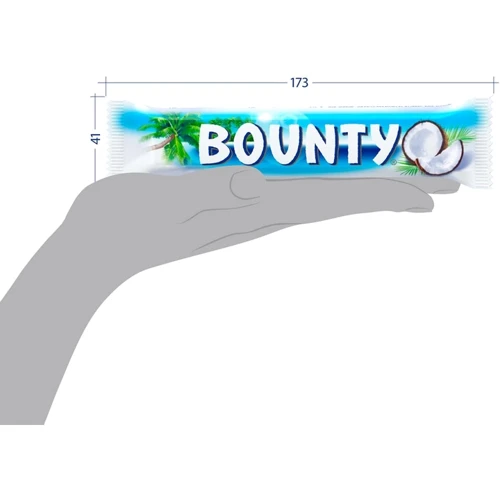 Упаковка батончиків Bounty 24х57 г (УП4011100240216): Вага, г 1368