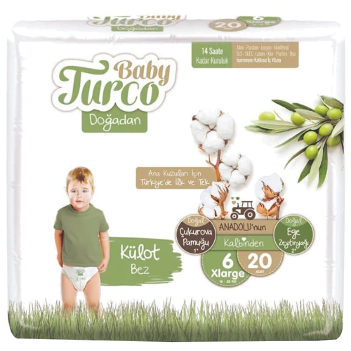 Подгузники детские Baby Turco 6 XL, 16+ кг, 20 шт (8682241200078)