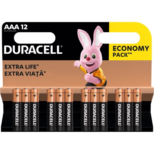 Duracell AAA bat Alkaline 12шт Basic (5005970/5014479/5005965/5014448)