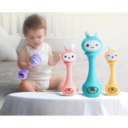 Брязкальце-гризунець Beiens музичне Зайчик рожевий (YZ02pink)