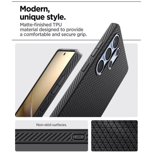 Чехол для телефонов Spigen Liquid Air Matte Black (ACS08953) for Samsung S938 Galaxy S25 Ultra фото 15