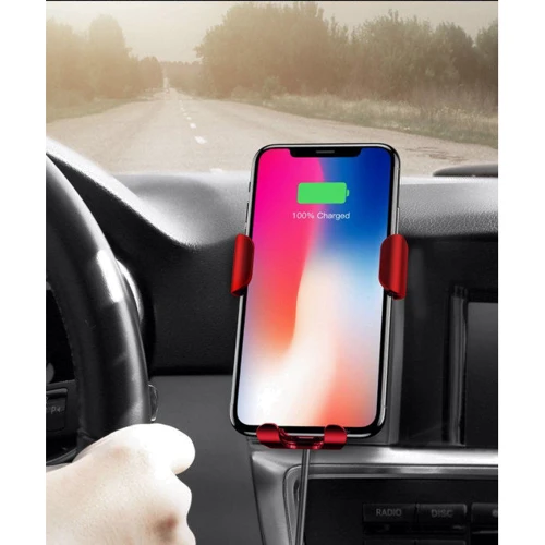 Держатель Baseus Car Holder Wireless Charger Air Vent Mount 10W Red (WXYL-09) фото 5