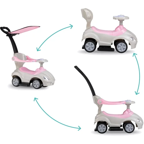 Машинка-каталка Qkids Lolo 2в1 pink (QKIDS00006)