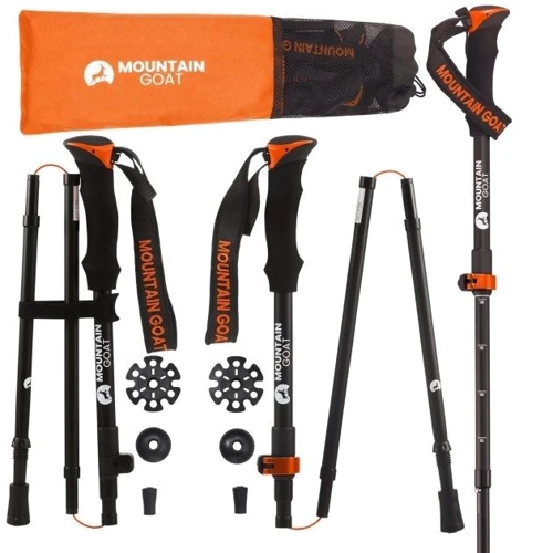 Треккинговая палка Mountain Goat Pro+ Black/Orange 43-130см (MG0008)