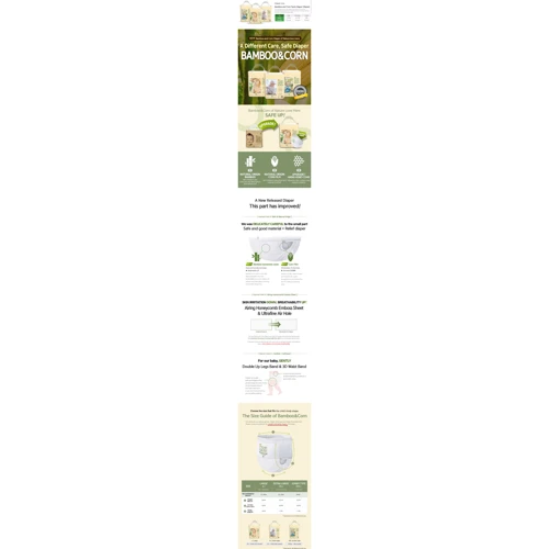 Підгузки дитячі Bamboo & Corn розмір XL: Тип Підгузки-трусики