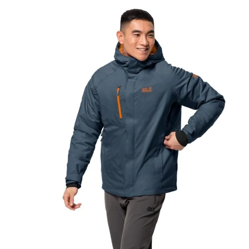 Куртка Jack Wolfskin Troposphere Jacket 1111711-1249 50 синяя зимняя с капюшоном: Вид Куртки