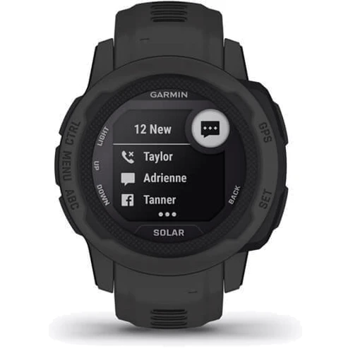Смарт-часы Garmin Instinct 2S Solar Graphite (010-02564-00): Цвет ремешка черный