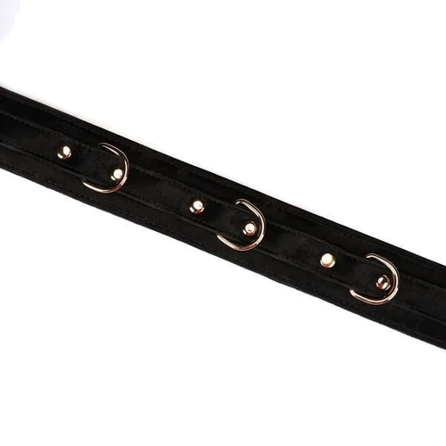 Ошейник с поводком Liebe Seele Boudoir Amor Collar with Leash Black