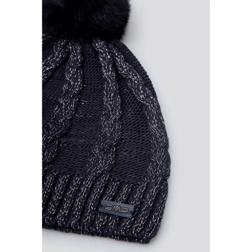 Женская шапка CMP Woman Knitted Hat (5505208-N950) UNI Black Blue фото 2