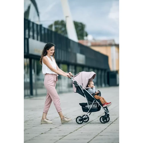 Прогулочная коляска FreeON LUX Premium Dusty Pink-Black (44688): Количество блоков 1