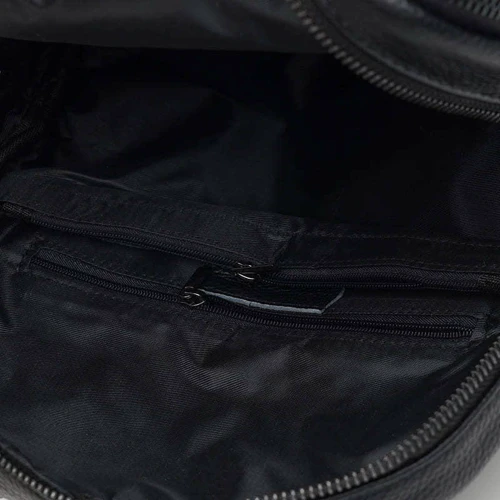 Жіночий рюкзак Keizer чорний (K18127bl-black): Фактура Под змею, Матовая, Зернистая