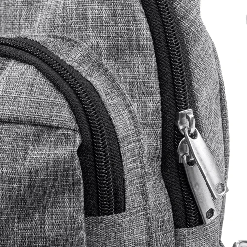 Мужская сумка-слинг DNK Leather серая (DNK-JOKER№4-BAG-7): Застежка Молния