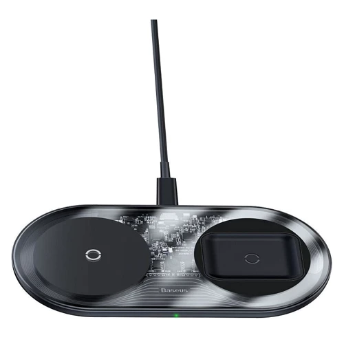 Зарядний пристрій Baseus Dual Wireless Charger Pro Edition Transparent (WXJK-CA02) for Smartphones and Pods: Особливості Швидка зарядка