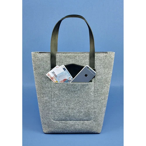 Жіноча сумка шоппер BlankNote чорна (BN-BAG-17-felt-g): Країна виробник Україна