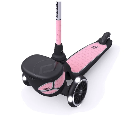 Самокат Scoot&Ride серии Highwaykick-2 со светящимися колесами розовый, 2+ до 50кг: Материал колес полиуретан