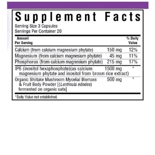 Bluebonnet Nutrition IP-6 plus organic Shiitake Комплекс для імунітету з IP6 та Шіїтаке 60 вегетаріанських капсул: Форма випуску капсули