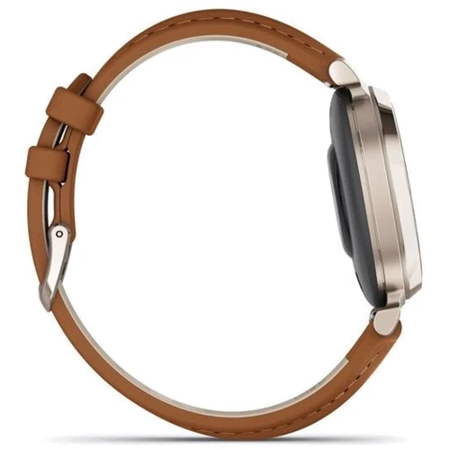 Смарт-часы Garmin Lily 2 Classic Cream Gold with Tan Leather Band (010-02839-02): Материал ремешка Кожа