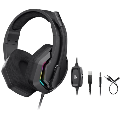 Наушники A4Tech Bloody G260P Black: Тип конструкции полноразмерные