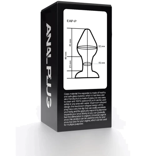 Светящийся анальный плаг из стекла EGZO (EAP-P)