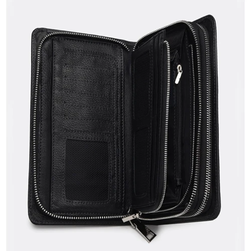 Чоловіча борсетки Ricco Grande чорна (K17m-168-black): Тип ручки Коротка ручка, З знімною ручкою