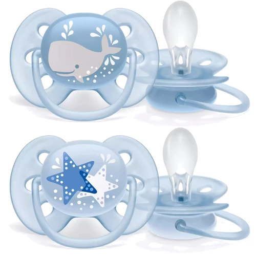 Пустушка Philips AVENT Ultra Soft для хлопчиків 6-18 міс 2 шт (SCF223/03): Вік старше 6 месяцев