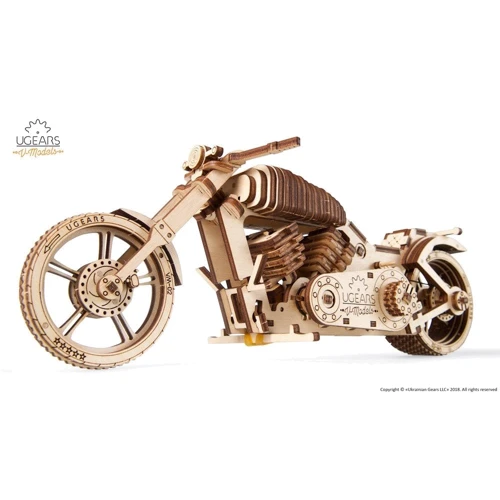 Механічний 3D пазл UGEARS "Байк VM-02" (70051): Кількість фрагментів, шт 189